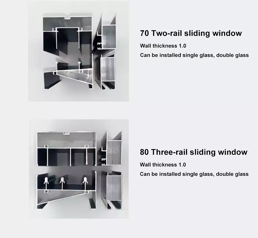 Powder Spraying Sliding Door And Window Profiles